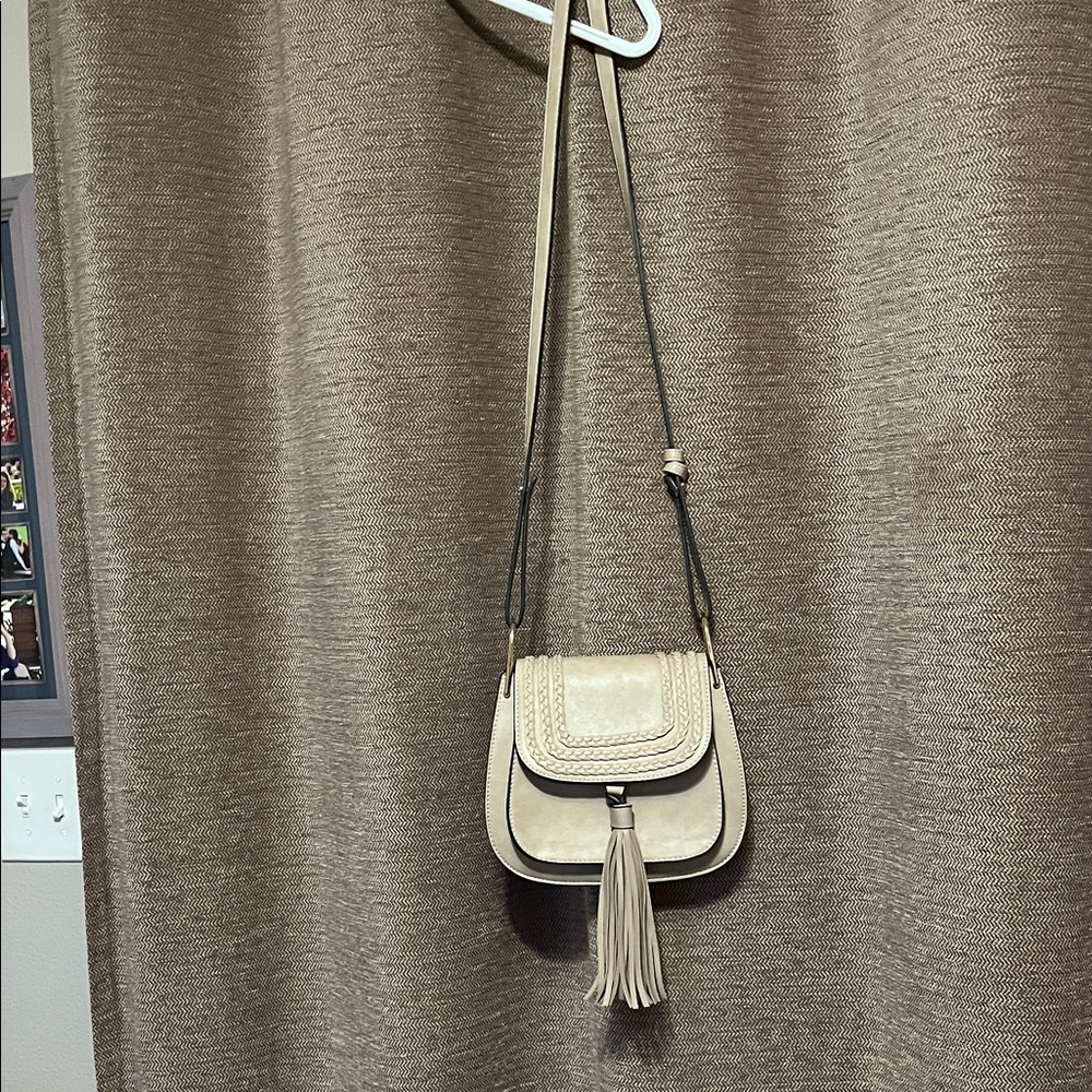 Tan Fringe Crossbody Bag